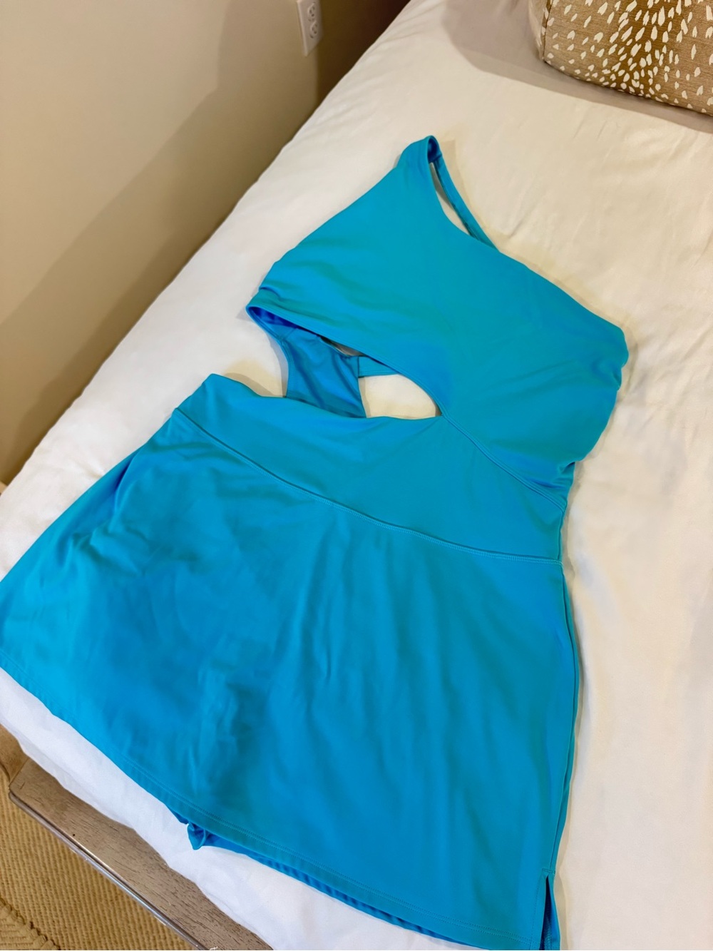 FP Movement by Free People One-Shoulder Teal Blue Athletic Dress